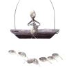Last Day 50% OFF -Fishing Man Spoon Fish Sculpture Wind Chime