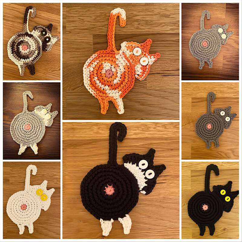 Christmas Hot Sale 48% OFF - Cat Butt Coasters-🔥Buy 4 get 3 free& Free Shipping