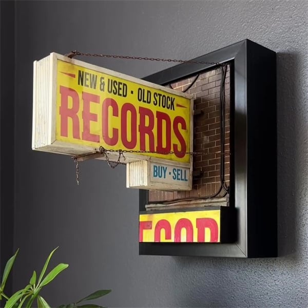 🎁TikTok Last Day Sale - 70% OFF🔥Record Store Retro Wall Light - Record Collector Gift✨3-Year Warranty