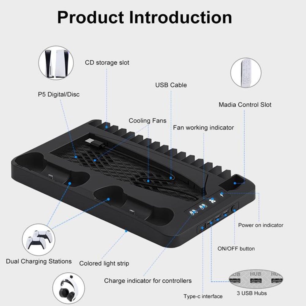 🎁Last Day Promotion 49% OFF🔥Charging Base Cooling Bracket for Dual PS5 Controller