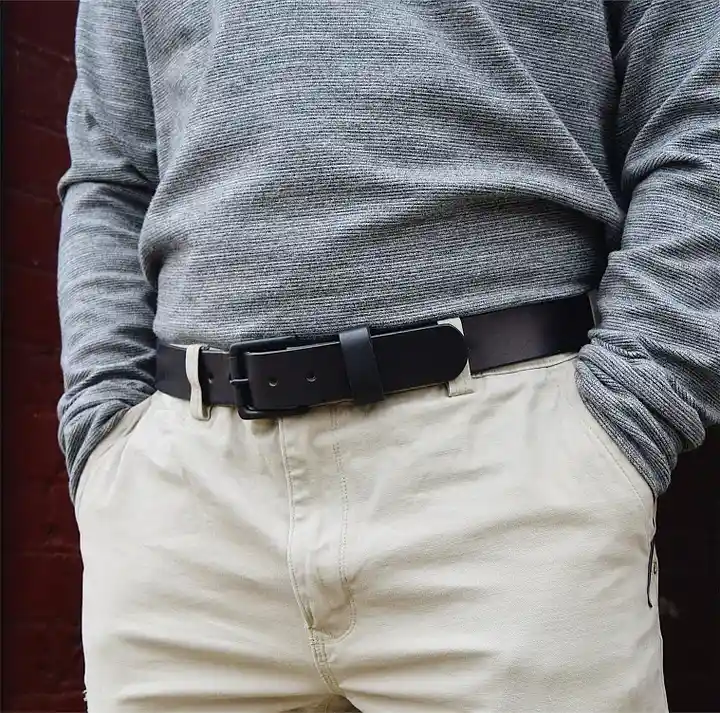 Full-grain Leather Belt (𝐉𝐞𝐟𝐟𝐫𝐞𝐲 𝐌𝐨𝐫𝐫𝐢𝐬𝐨𝐧 𝐇𝐚𝐧𝐝𝐦𝐚𝐝𝐞®)