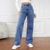 ⏰Letzter Tag🔥Lässige Stretch-Jeans mit hoher Taille, mehreren Taschen und weitem Bein