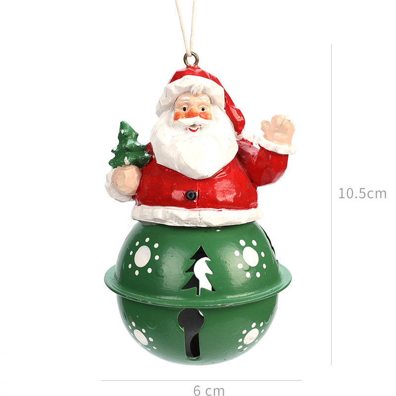 Iron Bell Painted Pendant Christmas Tree Decorations, Buy 3 Save 10%