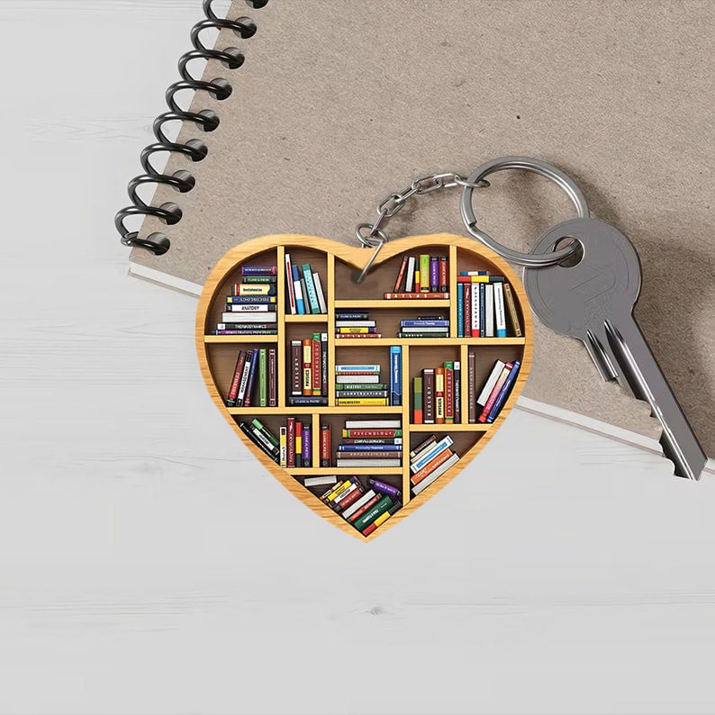 (🎄EARLY CHRISTMAS SALE - 50% OFF) 🎁💝Book Lovers Heart Ornament(2D Flat)