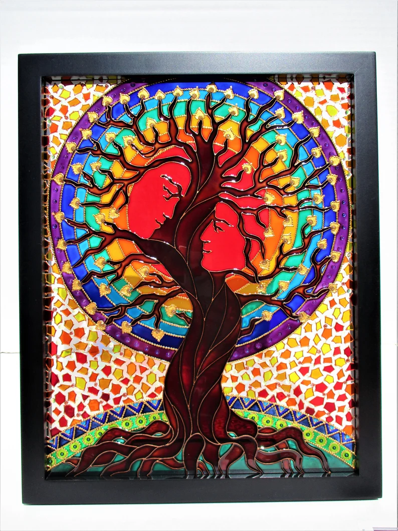 🔥Huge Sale 49% Off🔥Cardinal Stained Glass Window Panel🦜🦜