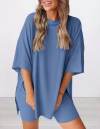 💝 2025 Sommer Casual Oversized Shirts Shorts Passendes zweiteiliges Lounge-Set für Frauen