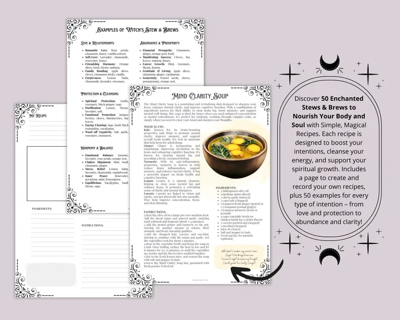 🎃 Halloween Sale 49% OFF👻🍲WITCH'S STEW & BREWS Decipes:50 Enchanted Recipes for Body and Soul💫