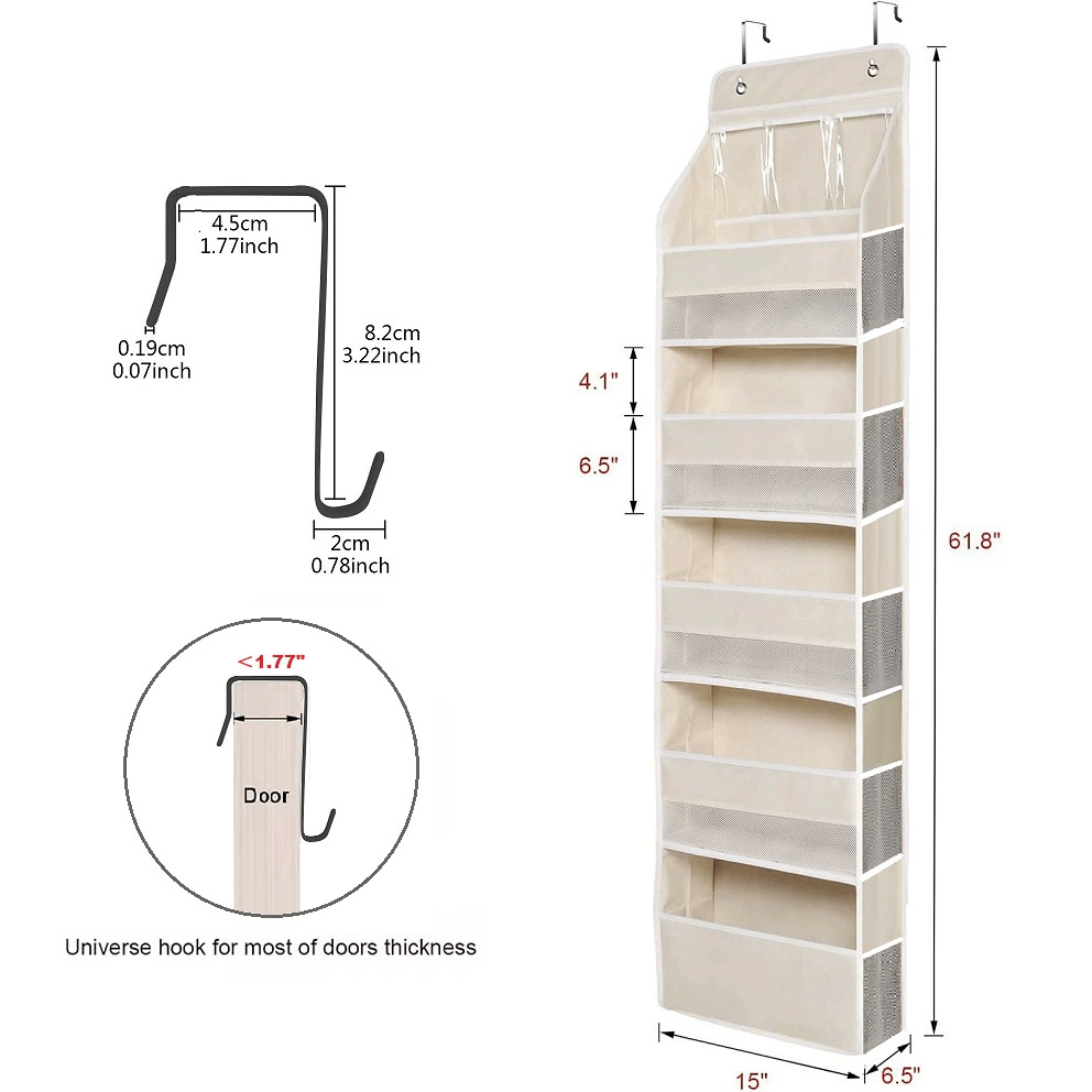 🔥LAST DAY 50% OFF🔥Hanging Storage Pockets Behind the Door Organizer Hanging Pockets