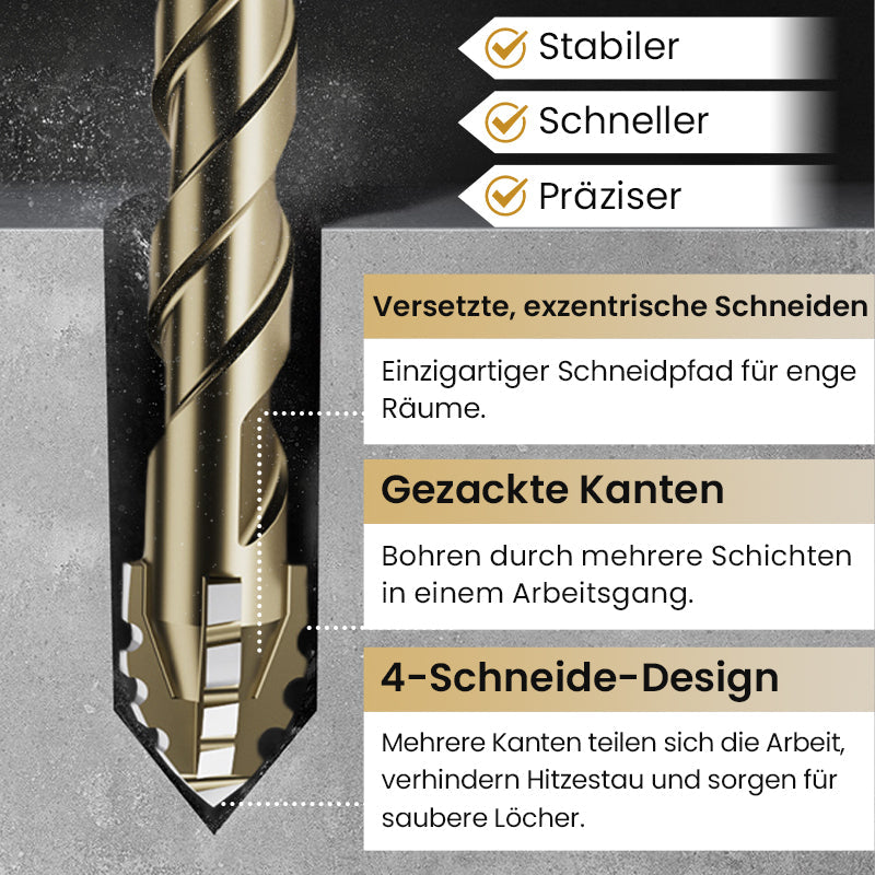🔥Letzter Tag 49% Rabatt🔥Hochfester Exzenterbohrer-Satz mit 4 Schneiden
