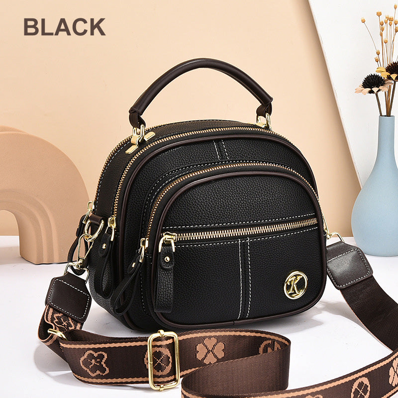 🎁Sale-Adjustable Wide Shoulder Strap Leather Crossbody Bag