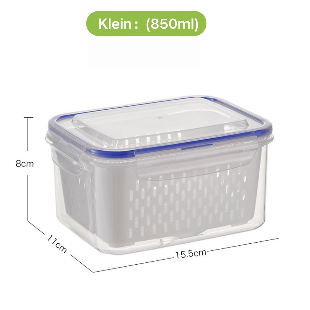 💖Letzter Tag 49% Rabatt🔥Transparente Aufbewahrungsbox mit Abtropfsieb💧