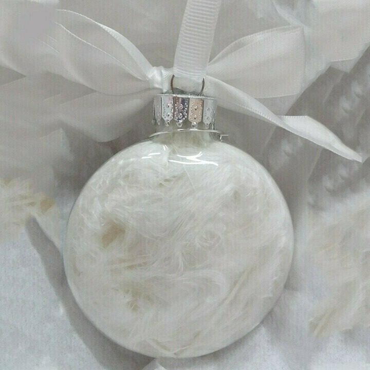 (Christmas Pre Sale- 50% OFF) Christmas Ornaments Feather Ball- Angel In Heaven Memorial Ornamen