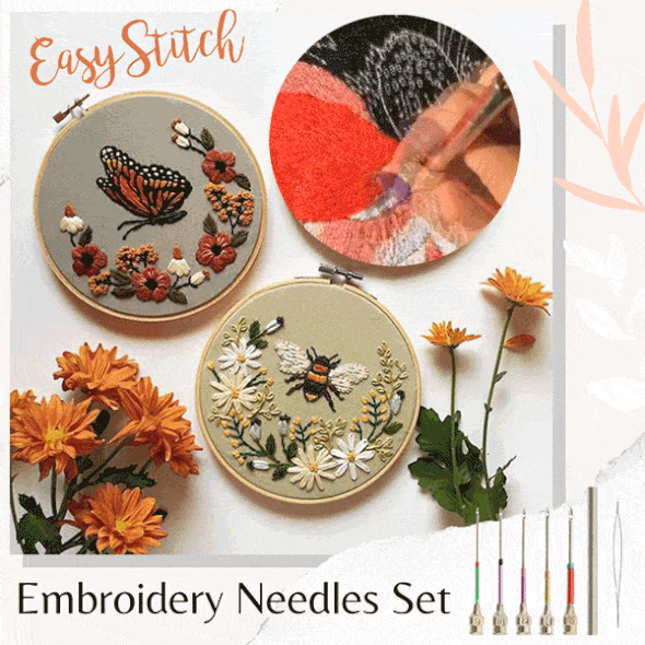 🎁Early Christmas Sale 48% OFF - EasyStitch Embroidery Stitching Punch Needles Set（BUY 2 GET EXTRA 10% OFF🔥）