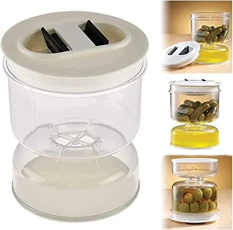 Last Day Promotion 70% OFF - 🔥Pickle and Olives Jar Container with Strainer