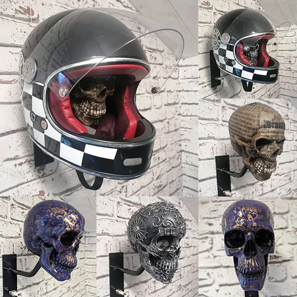 🔥LAST DAY SALE 49% OFF 🏴‍☠️Motorcycle helmet and jacket skull holder🔥BUY 2 FREE SHIPPING