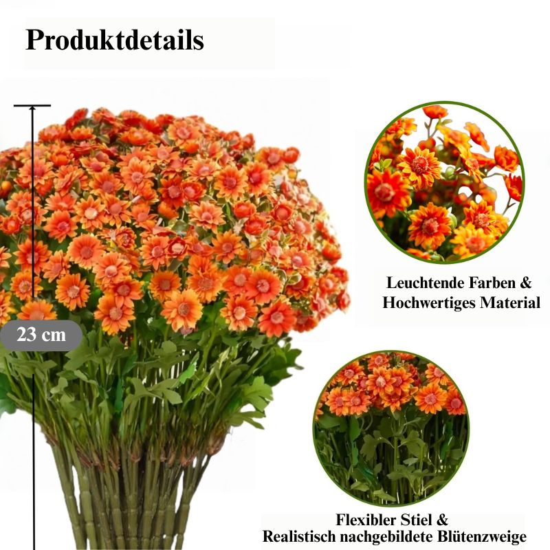 🔥Letzter Tag 49% Rabatt🌻Künstliche Chrysanthemen in Sonnenuntergangsfarben