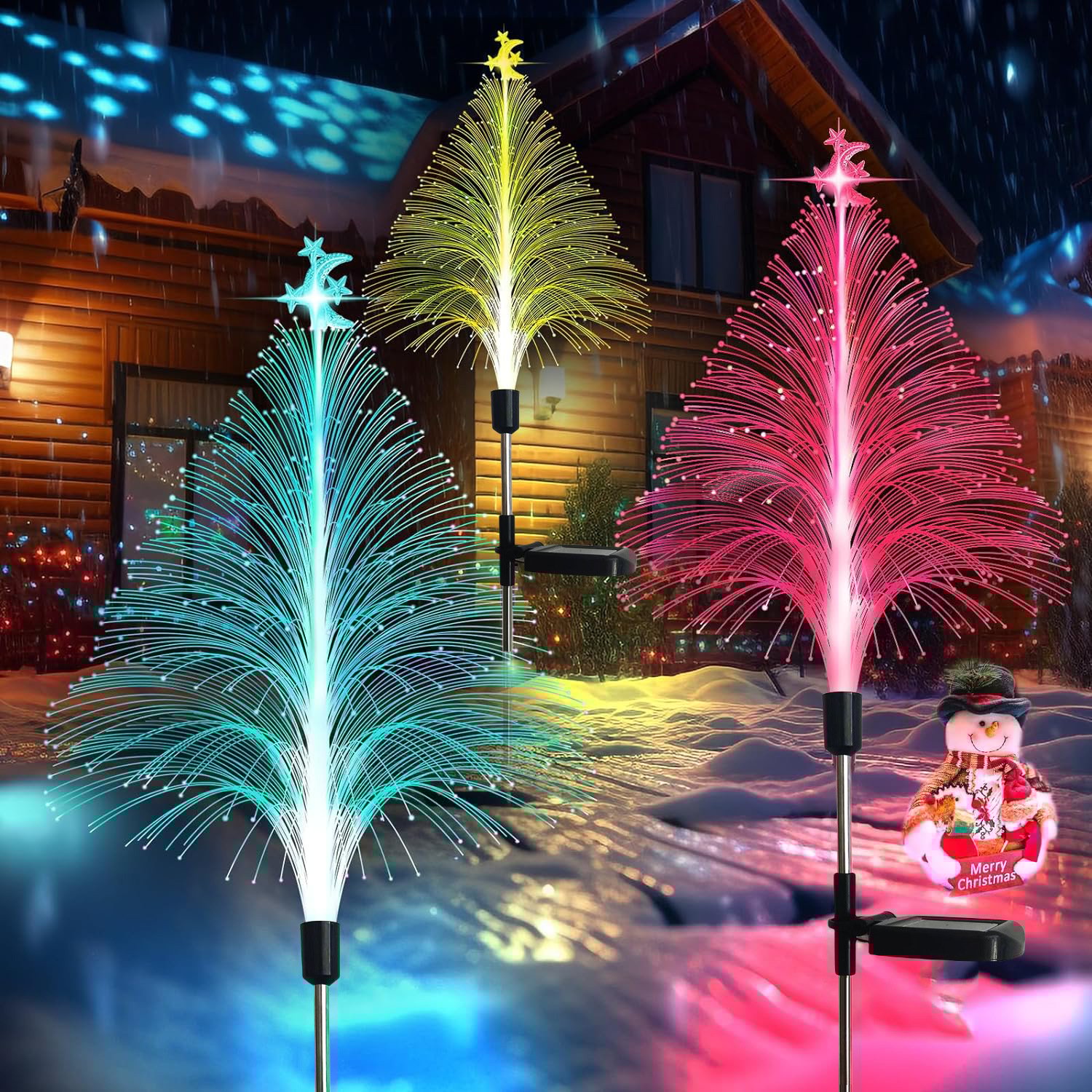 🔥Christmas Promotion 49% off - 🎄7 Color Changing Solar Christmas Trees Lights🎄