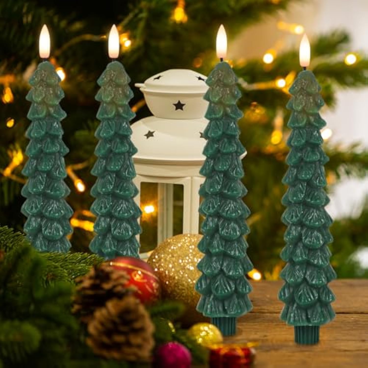 🏆️Letzter Tag 49% Rabatt🌲Flammenlose Stabkerzenlichter für den Weihnachtsbaum mit Fernbedienung