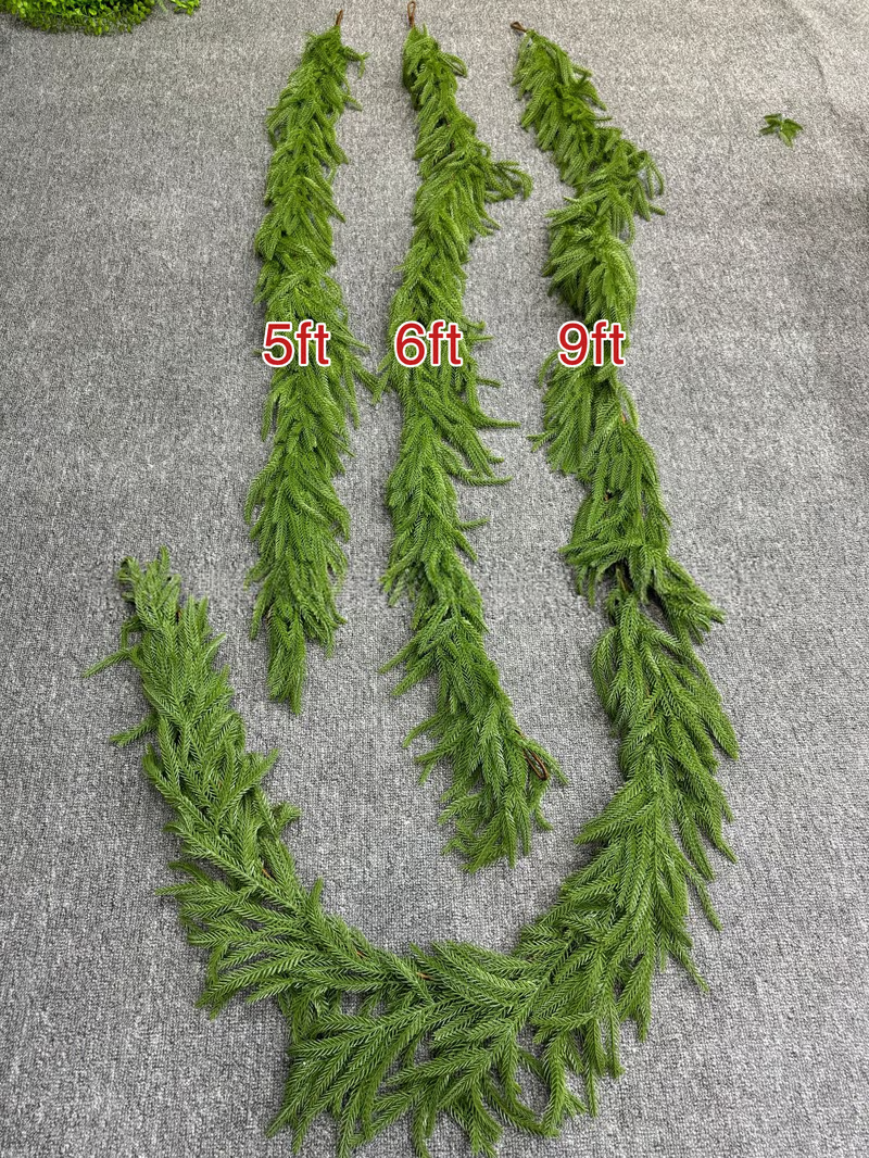 ✨Natural Christmas Greenery ✨- Real Touch Norfolk Pine Garland