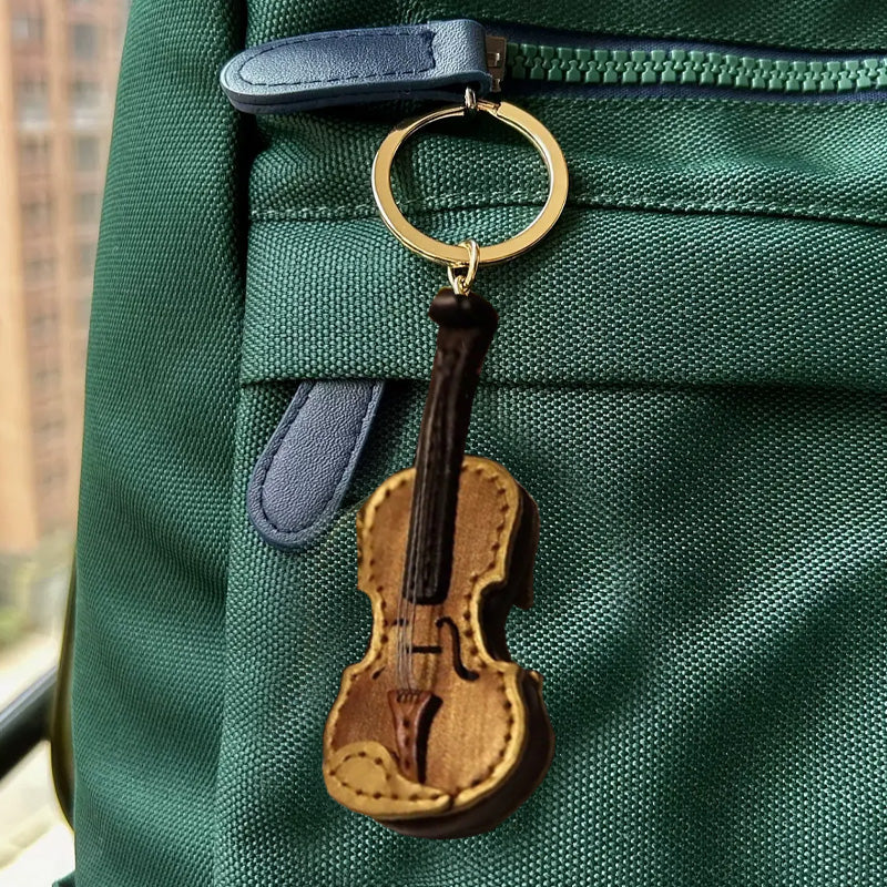 🌲Early Christmas Sale 49% OFF -🎻Crafted Leather Violin & Cello Keychain