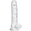 SHEMESIX Transparent Realistic Dildo With Power Sucker Masturbation Vibrator Sex Toy