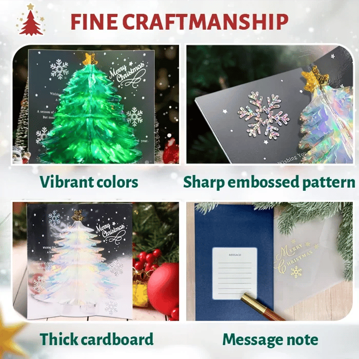 🎅Hot Sale 49% OFF✨️3D Christmas Handmade Cards，BUY 5 GET 3 FREE