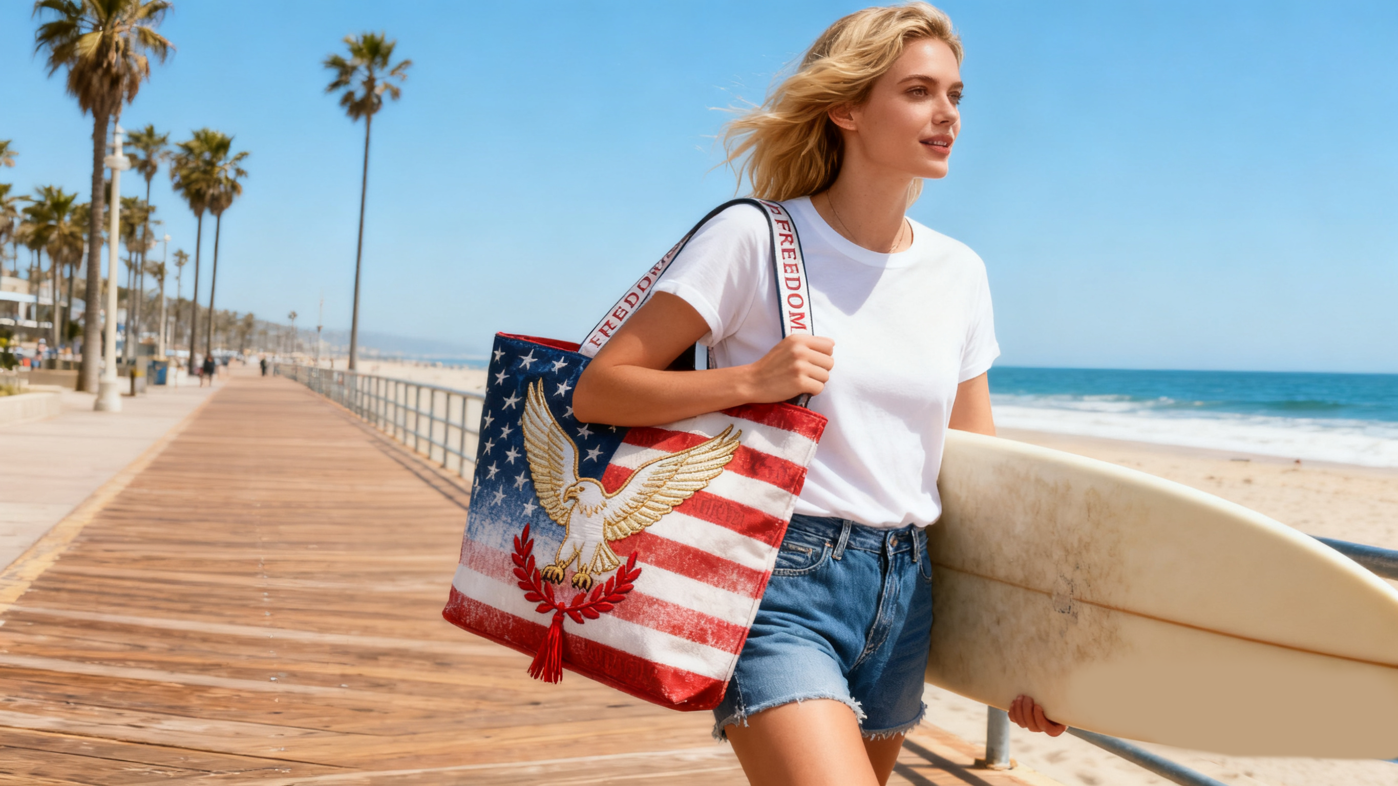 🔴🔵⚪Charlie Kirk Freedom American  Memorial Tote Bag