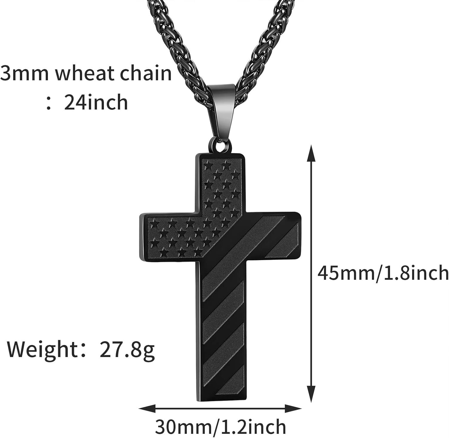🎁TikTok Last Day Sale - 70% OFF✨Freedom Cross Pendant: Wear Your American Pride & Inner Strength!✨