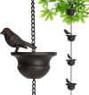 🎁TikTok Last Day Sale - 70% OFF🎉Where Rain Meets Art – Decorative Rain Chain with Bird Bath Design
