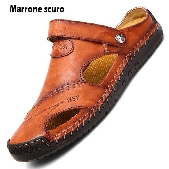 💥Last day sale save 70% OFF-Handmade Soft Leather Men's Breathable Outdoor Sandals