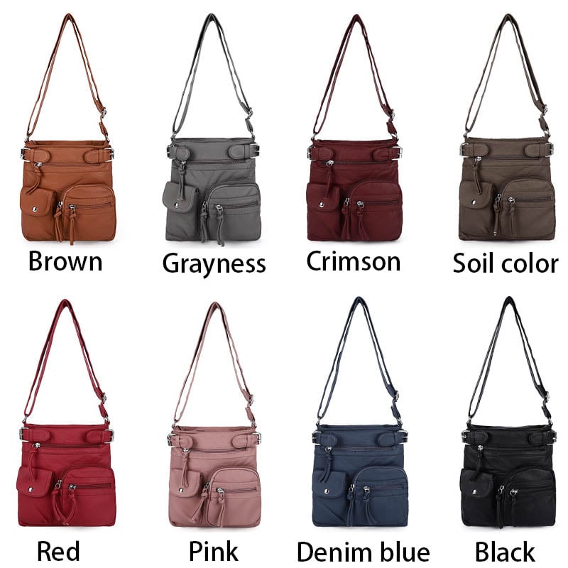 Christmas Hot Sale 48% OFF - Multi-Pocket Crossbody Bag Soft Leather Shoulder Purse Bag - Buy 2 get 10% OFF&Free Shipping