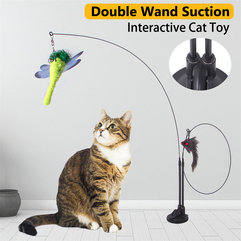 Christmas Promotion🎄Double Wand Suction Cat Toys