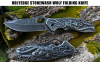 🔥Last 4 days - 70% discount🔥3D Wolf Stonewash Collectors Outdoors Survival Hunting Knife