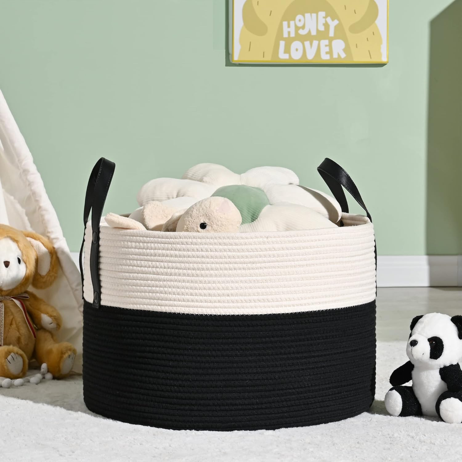 KAKAMAY Large Blanket Basket (20