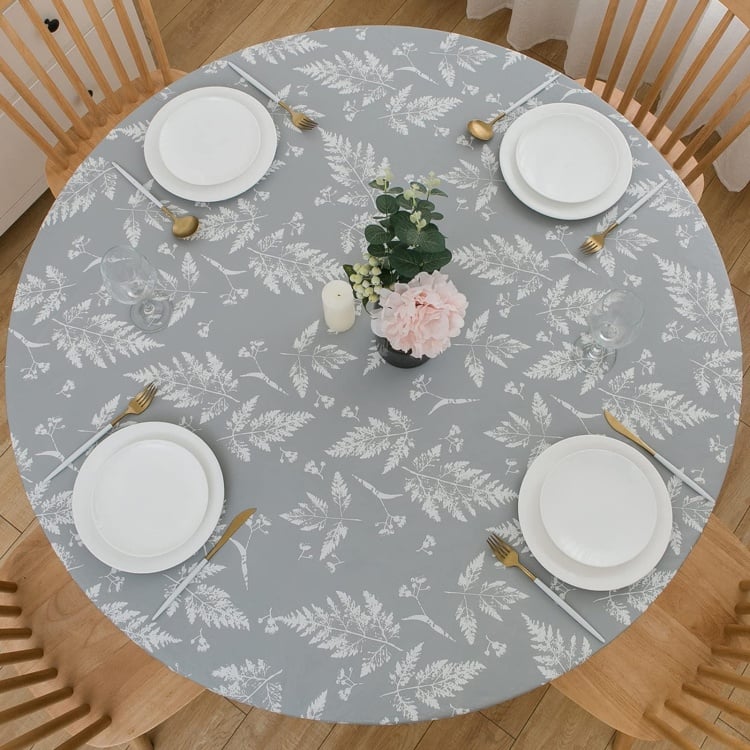 🔥Last Day Sale-45% OFF❤️Round Vinyl Fitted Tablecloth with Flannel