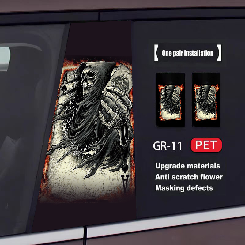 🔥Last Day Promotion 70% OFF💥Custom Grim Reaper Car Door Sticker(2pcs)⚡Buy 2 Get Free Shipping