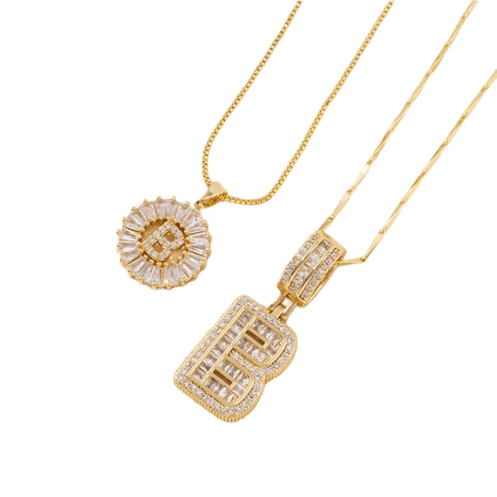 [LAST DAY 49% OFF]  🔥Initial Letter Pendant Necklaces - 2 Pack