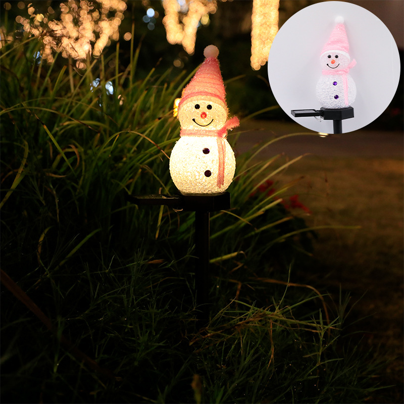 🎅🎄Solar Powered Ground Mounted Snowman Light⛄️