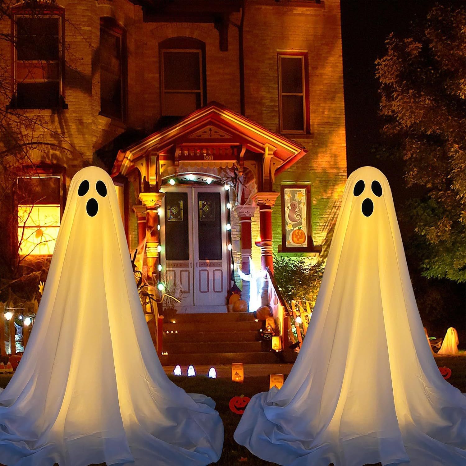 🔥Last Day Promotion 48% OFF-🎁-Halloween Spooky DIY Lit Ghost Decor