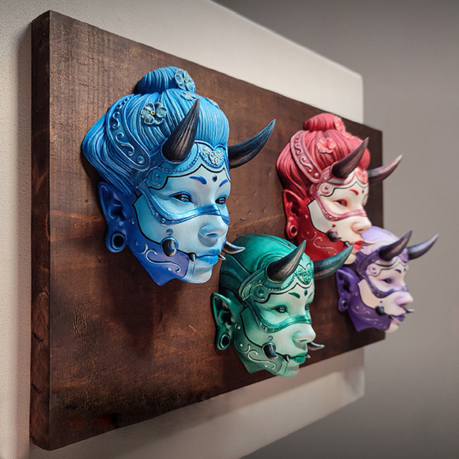 🎭Hannya Masks Wall Decor