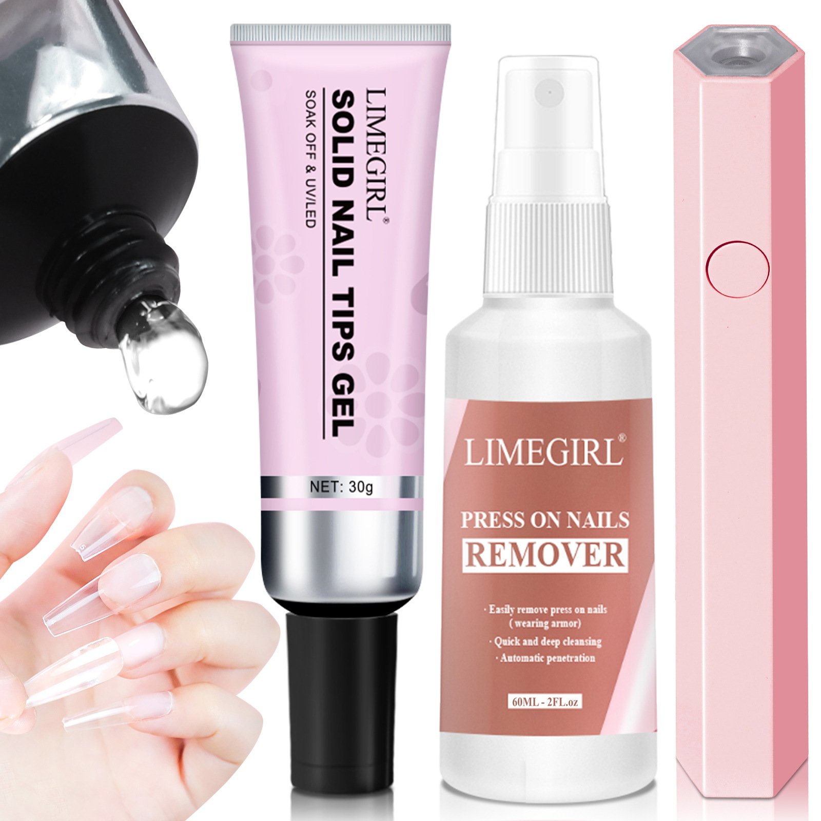 🎉Magic Solid Nail Glue Kit 3-In-1 Nail Art Kits