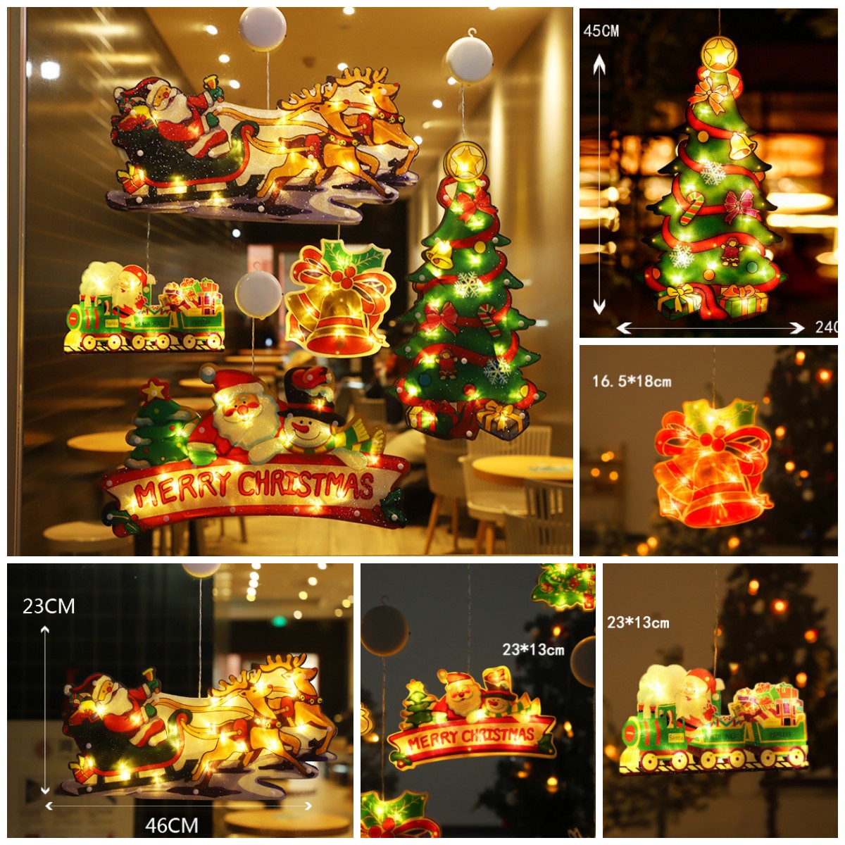 🔥Last Day Sale - 🎄Led christmas themed festive ambience decoration lights with suction cups