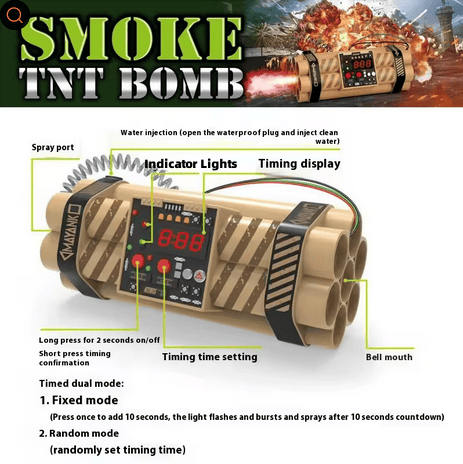 Tnt Dummy Bomb With Countdown And Smoke Effect