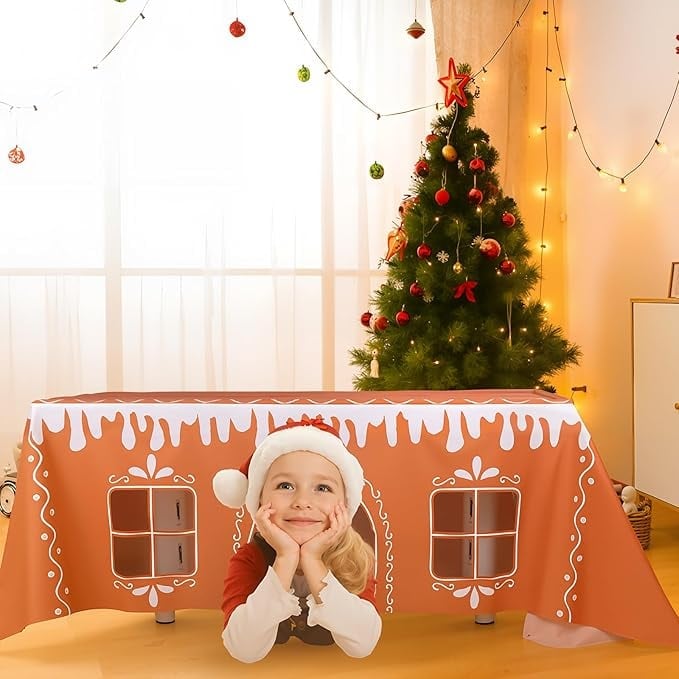 🎄Early Christmas 50% OFF - 🎅Gingerbread House Christmas Tablecloth