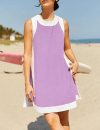 Last Day Promotion 70% OFF - 🔥Women's 2-Piece Sets Color Block Crewneck Sleeveless Top + Skirt & Shorts w/ Pockets⚡Buy 2 Get Free Shipping