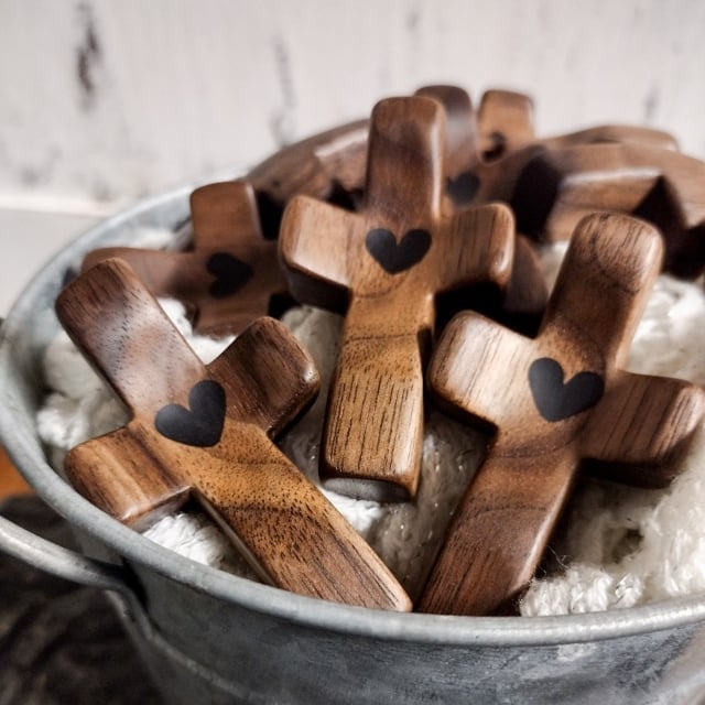 🎁TikTok Last Day Promotion -80% OFF✝️100% Handmade Wooden Cross My Heart(Chad Smith Handmade®)