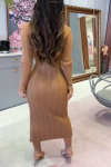 Women's Elegant V-neck Long-sleeved Elastic Knitted Dress