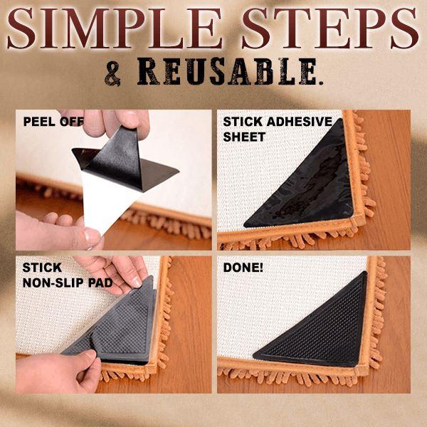 (WOMEN'S DAY PROMOTION-50%OFF) Non-slip Rug Grippers (4PCS) - BUY 3 GET 3 FREE