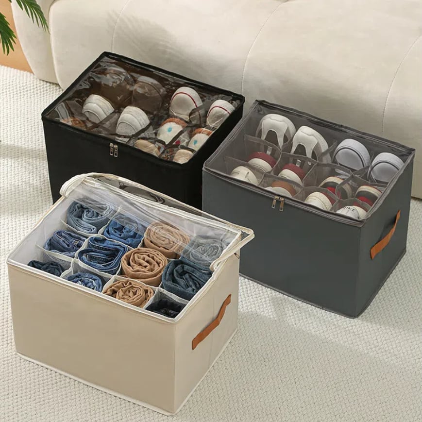 🎁TikTok Last Day Sale - 70% OFF🎉Fabric Shoe Organizer Storage Box