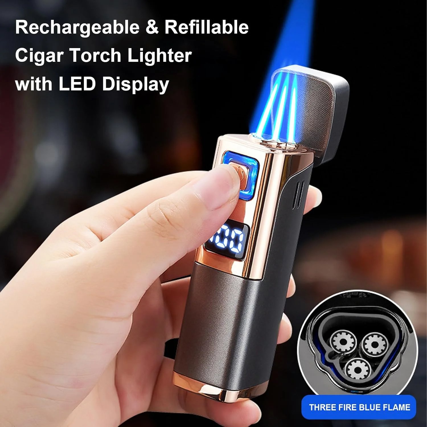 Windproof Jet Flame Portable Lighter